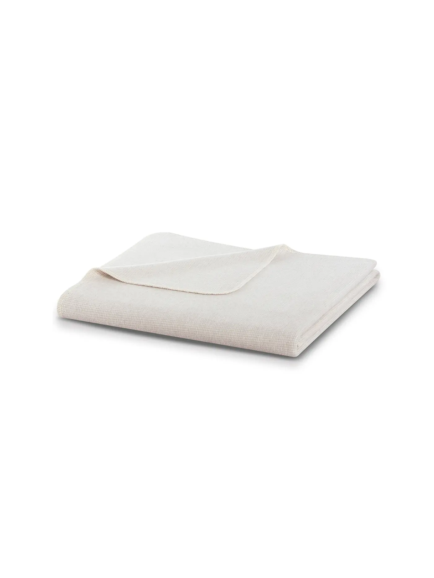 BIEDERLACK | Wohndecke Plaid 150x200cm OVERLOCK-STICH Pearl Oatmeal | hellgrau